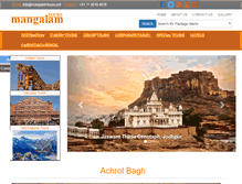 Tablet Screenshot of mangalamtours.com